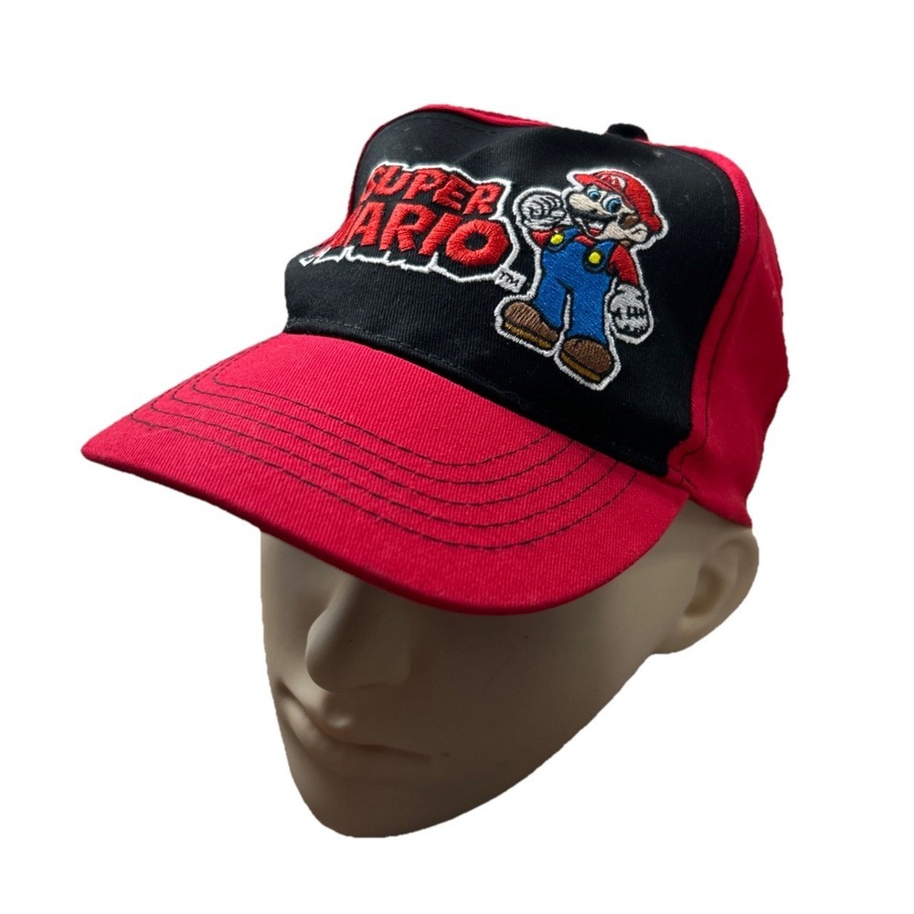 Super Mario Boys Hat Cap One Size Red Black
